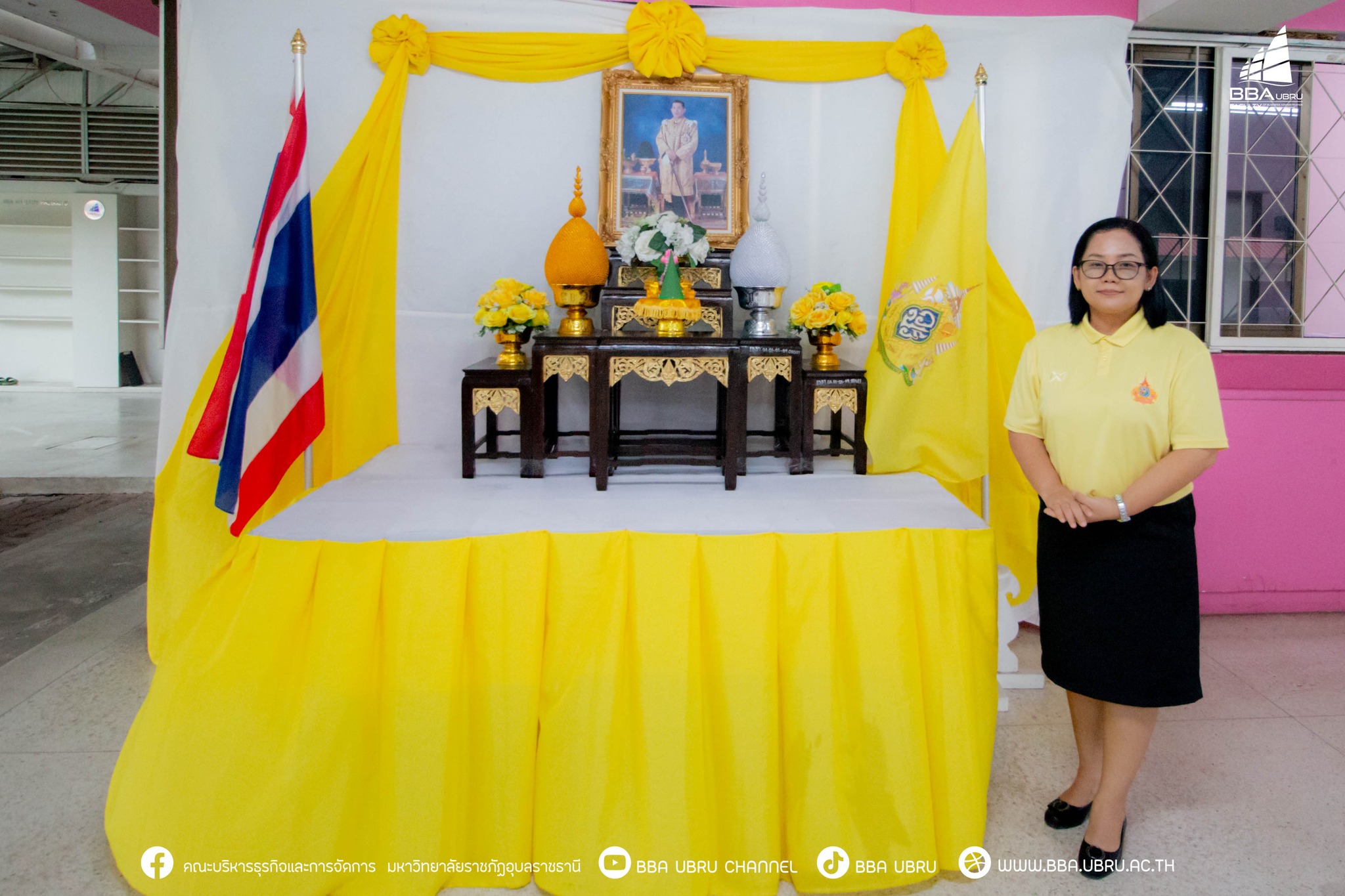 ๑๕ กรกฎาคม ๖๗ ณ อาคารเรียน ๘ สาขาวิชาการจัดการทั่วไป ถวายพระพร พระบาทสมเด็จพระเจ้าอยู่หัว เนื่องในโอกาสวันเฉลิมพระชนมพรรษา